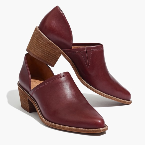 Madewell Shoes - MADEWELL Brady Lowcut Bootie in Saddle Wood Cabernet Dark Brown Leather